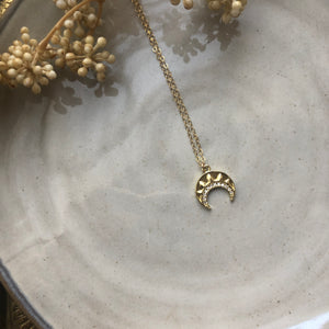 Upside Down Crescent Moon Necklace